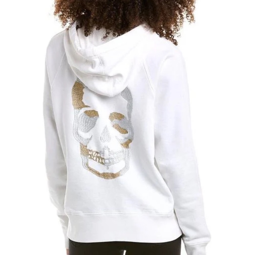 NWT Zadig & Voltaire Clipper Camo Metalic Emboidery Hoodie  SZ-L